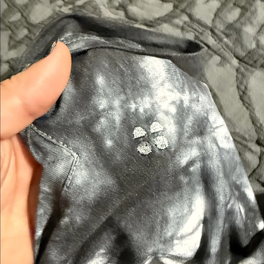 Sweaty Betty Take It Easy drawstring waist dress black tie dye XS comfy casual - Image 12