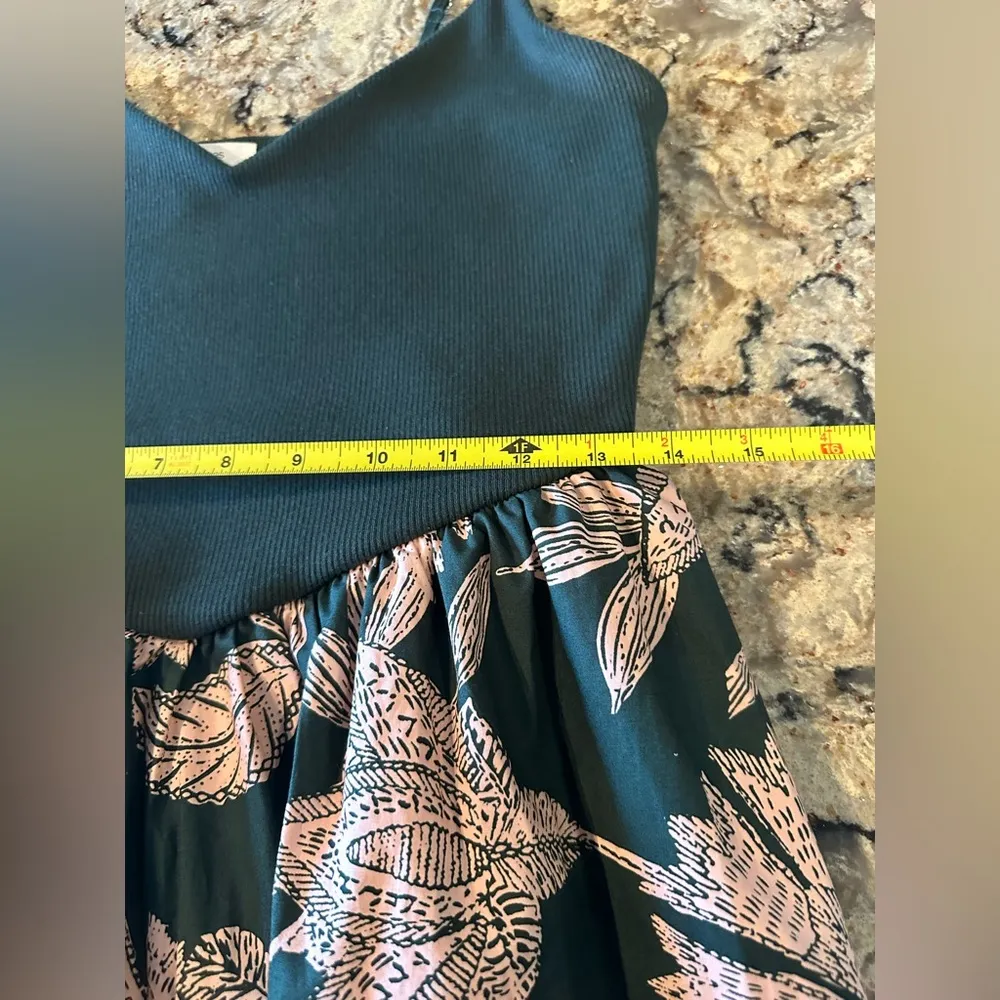 Drop Waist Mixed Media Dress MIDI Size Large Maurices Teopical Vacation Sz L - Image 7