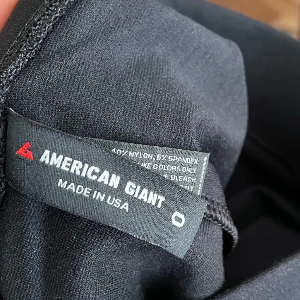 American Giant Sz 0 No BS Pants Leggings Ponte Stretch Knit Black Athletic - Image 11