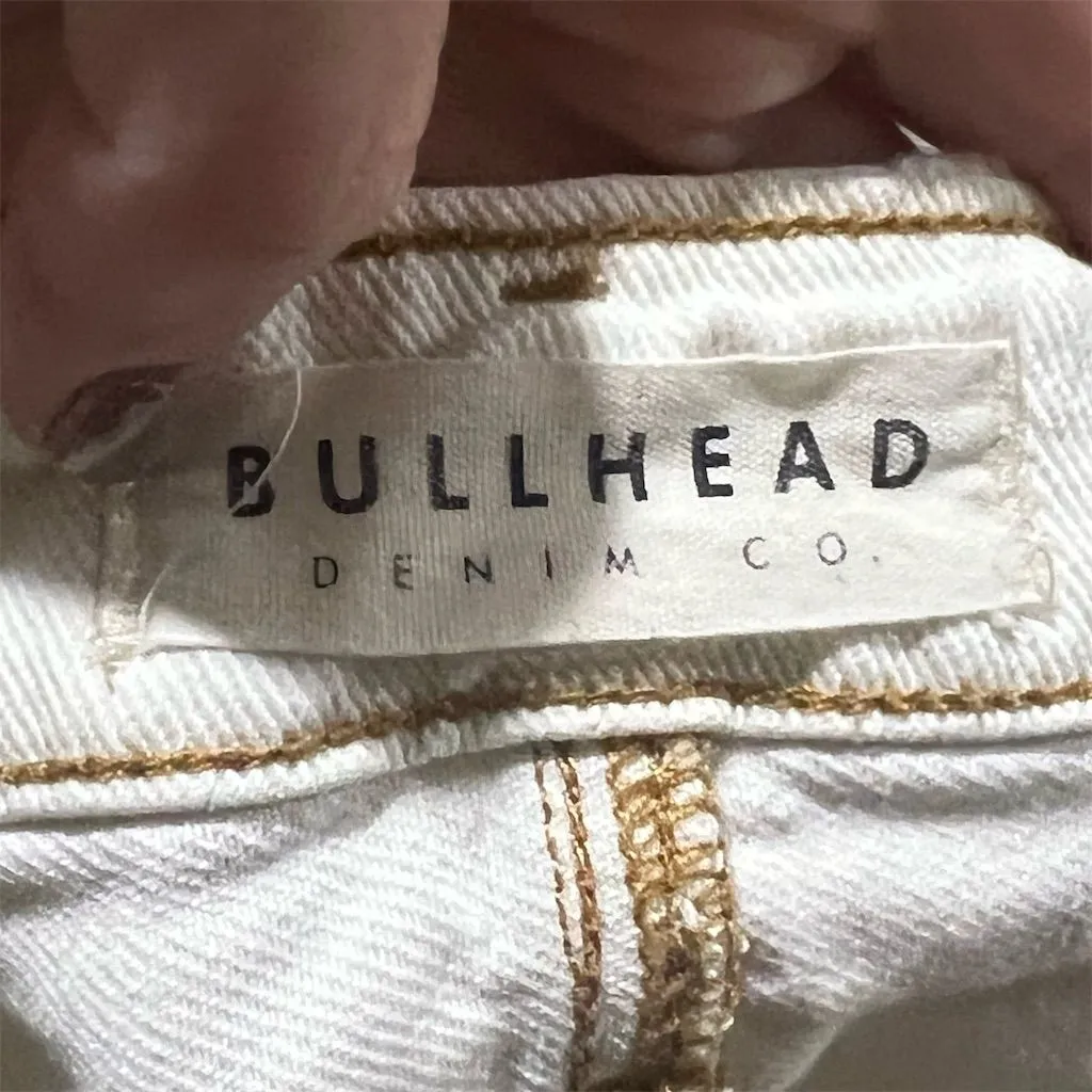 Bullhead Denim Co Women's High-Rise Cutoff Shorts Ivory Standard Size 30 - Image 5
