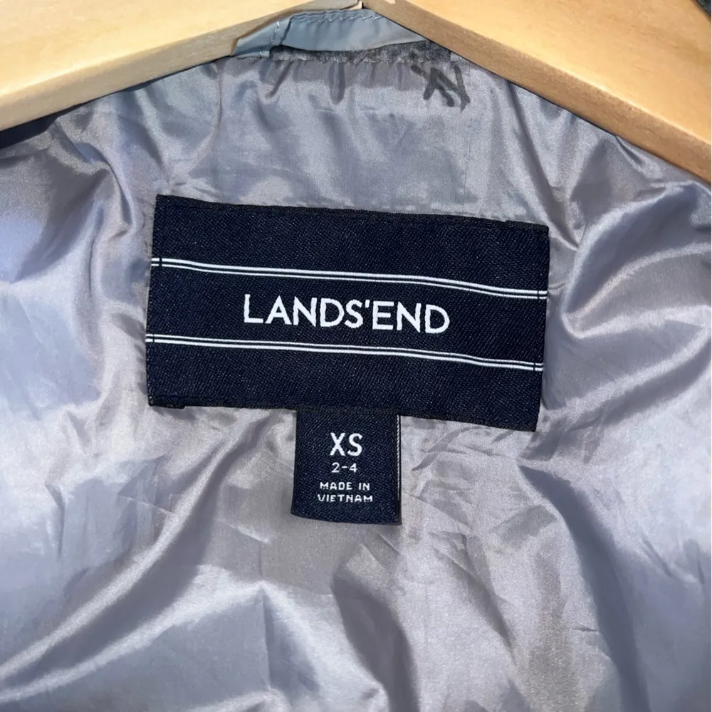 Lands’ End Gray Zip Up Jacket Coat Size XS (2-4) - Image 4