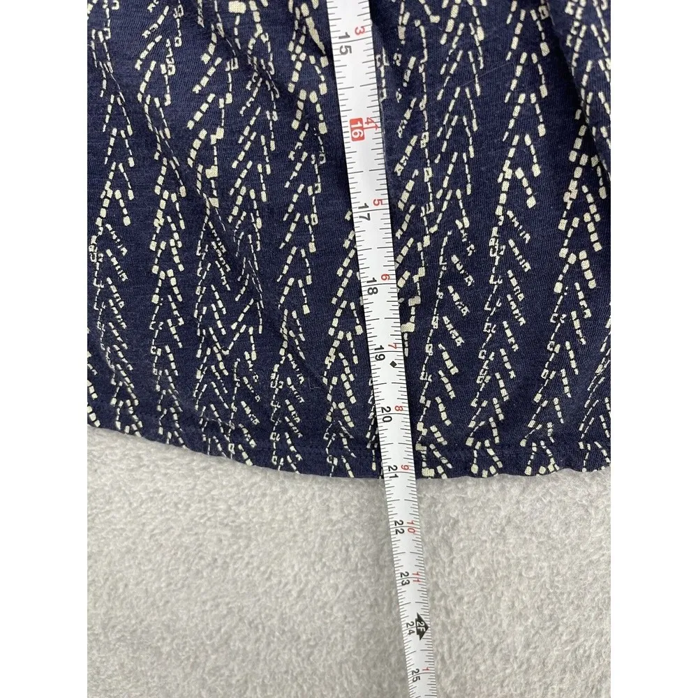 Lucky Brand Women's Blouse Tunic Blue Size Small Smocked Relaxed Long Sleeve - Image 7