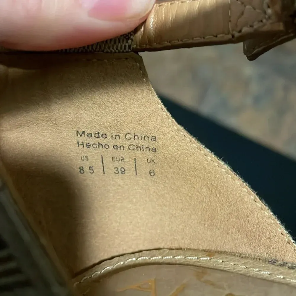 Aldo studded‎ brown wedges - Image 11