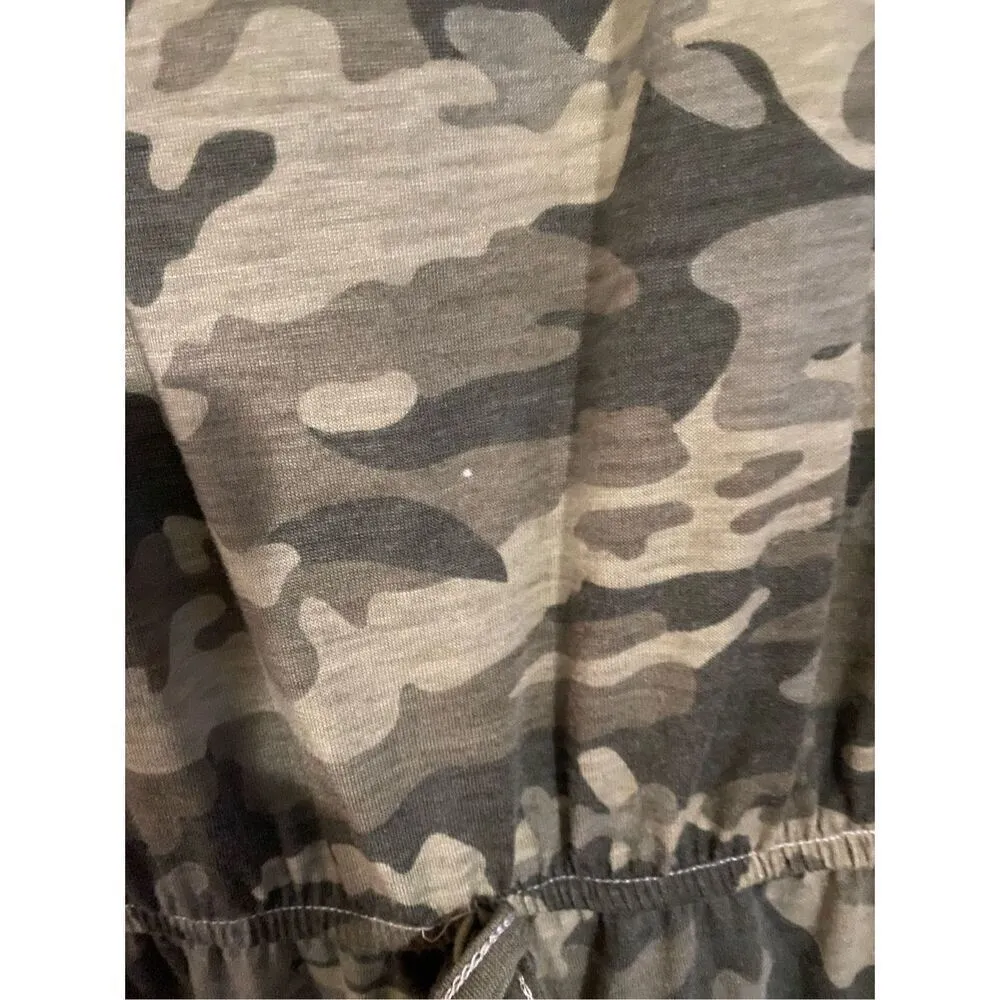 Boutique Camo Long Sleeve Jogger Jumpsuit Tie Waist Size 2X - Image 5
