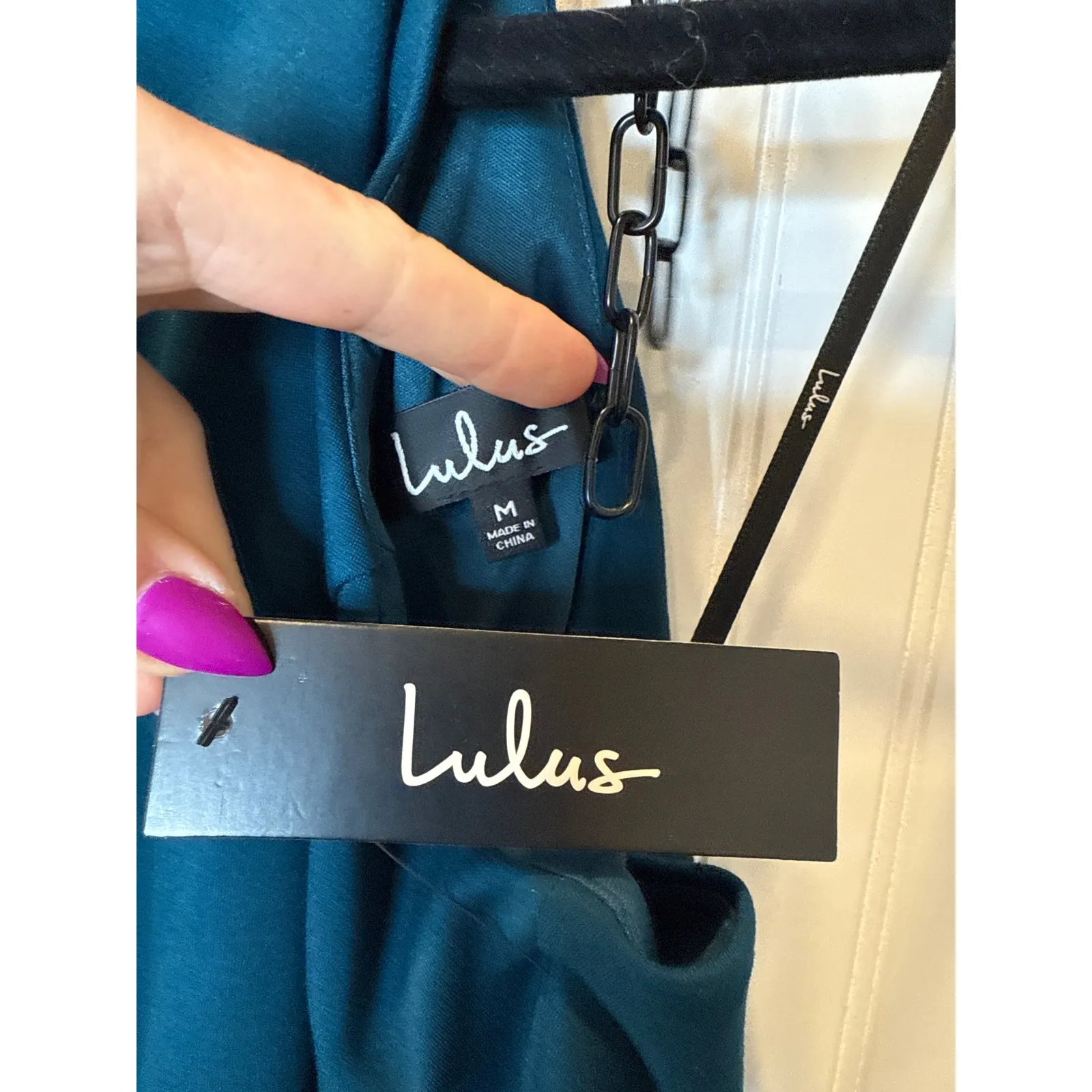 NWT Lulus Teal Margaux One-Shoulder Maxi Dress Wedding Formal Gala Banquet Sz M - Image 7