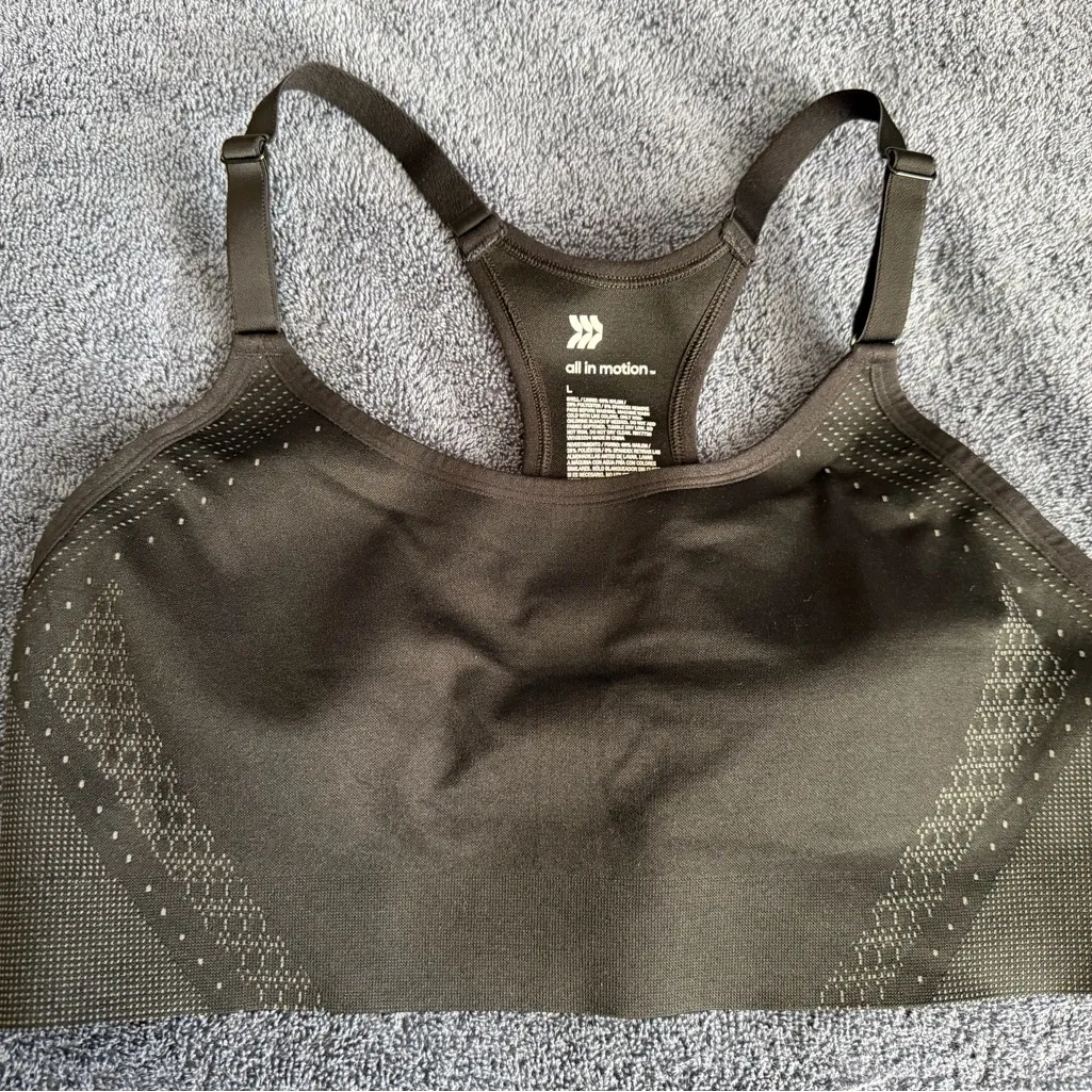 All In Motion Black Sports Bra Size Large - Image 2