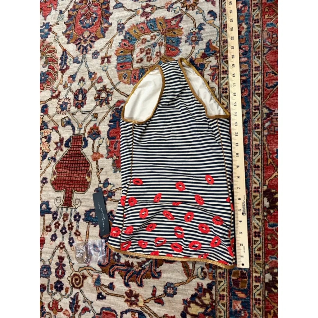 NWT Marc by Marc Jacobs Striped Kiss Bandeau One Piece Swimsuit Size M - Image 2