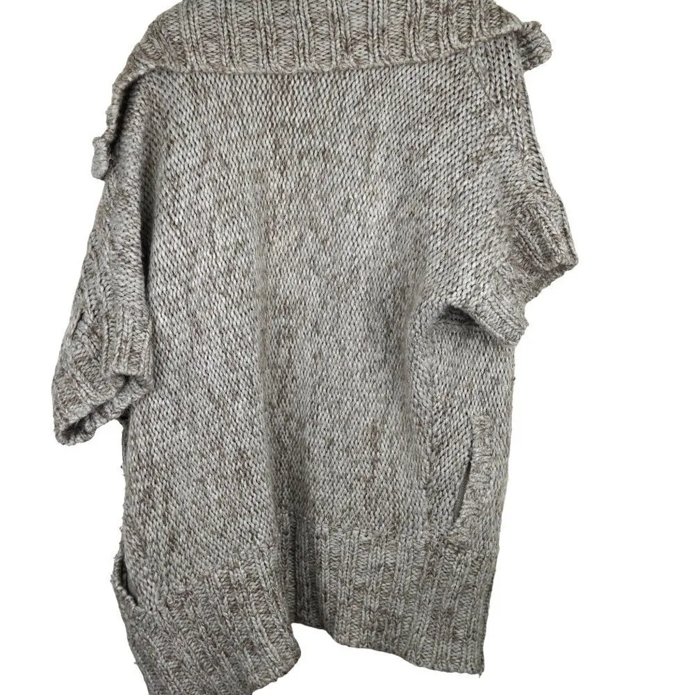 Miss Selfridge Cable Knit Button-Up Chunky Cardigan Women's Size 10 Wool Blend - Image 8