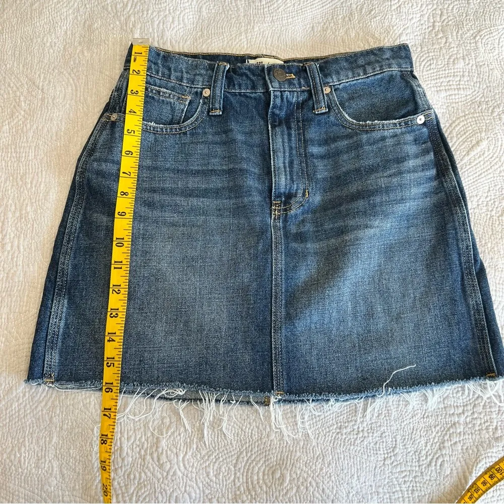 Madewell Rigid Denim Straight Mini Skirt 25 Maxdale Wash Reworked Edition Boho - Image 9