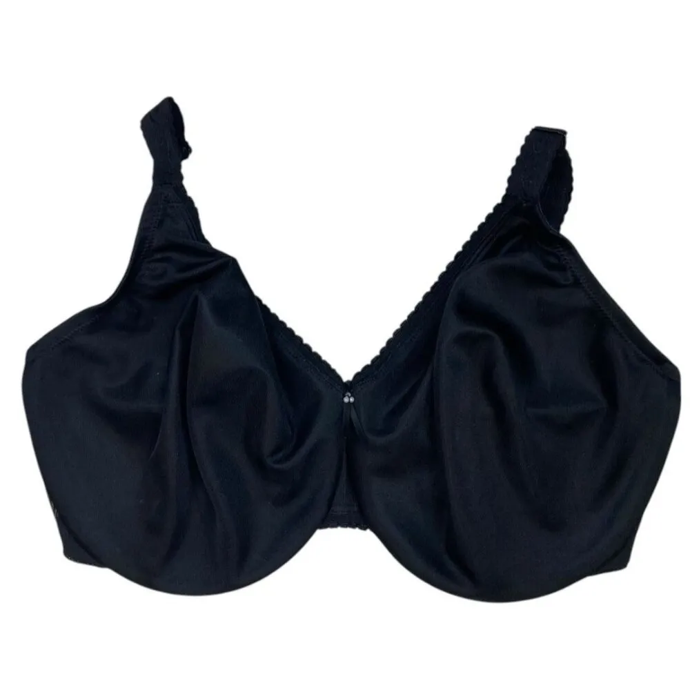 *Wacoal Bra Womens 36DDD Black Silky Underwired Full Coverage Bow 857109 - Image 2