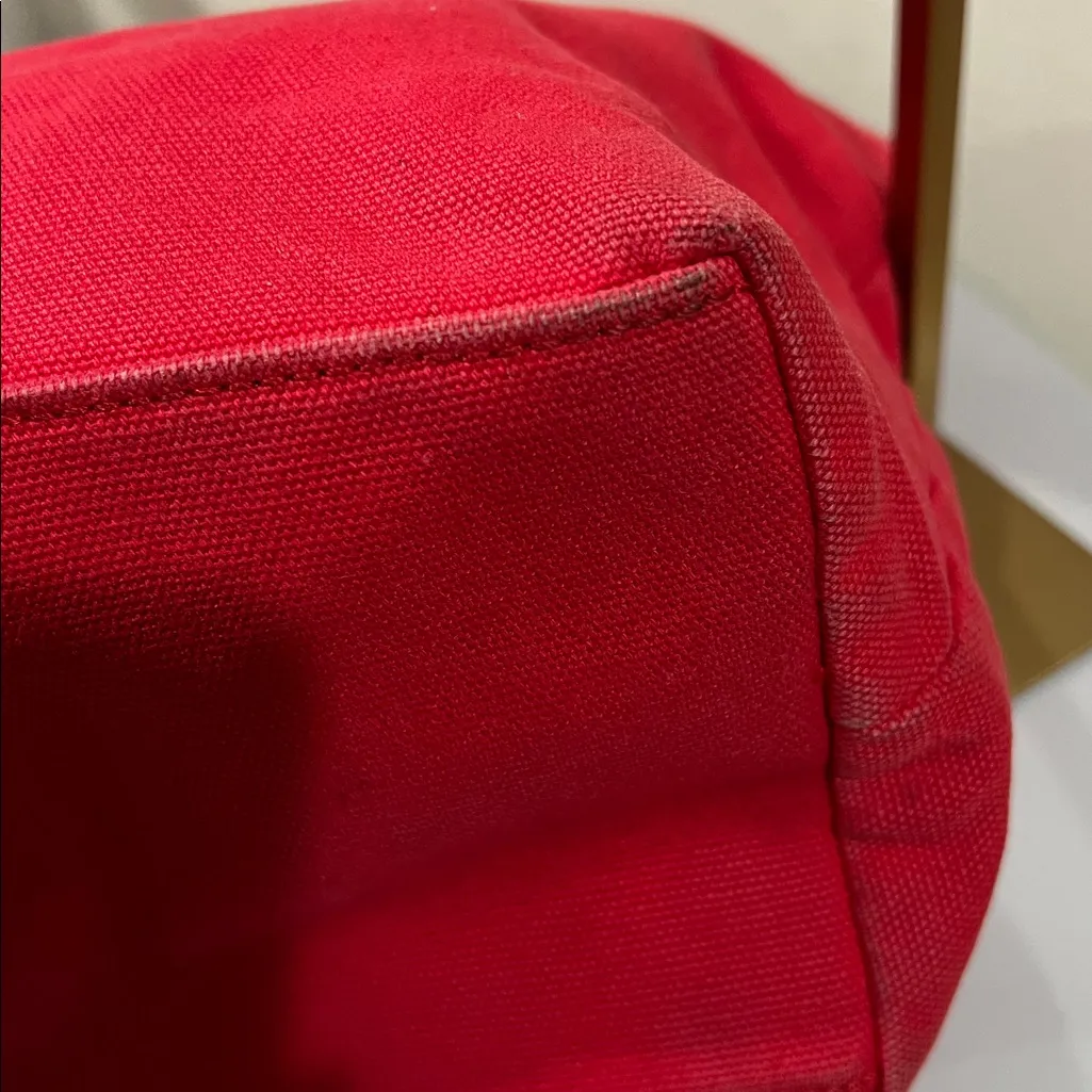 Tory Burch Red Tote with Tan Handles - Image 11