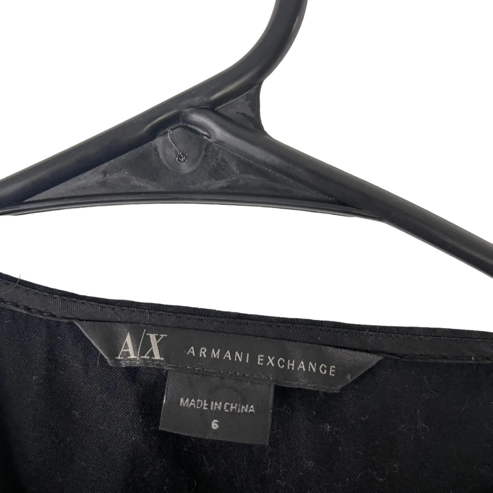 Armani Exchange Size 6 Small Black Pleated‎ Zip Dress Pockets - Image 8