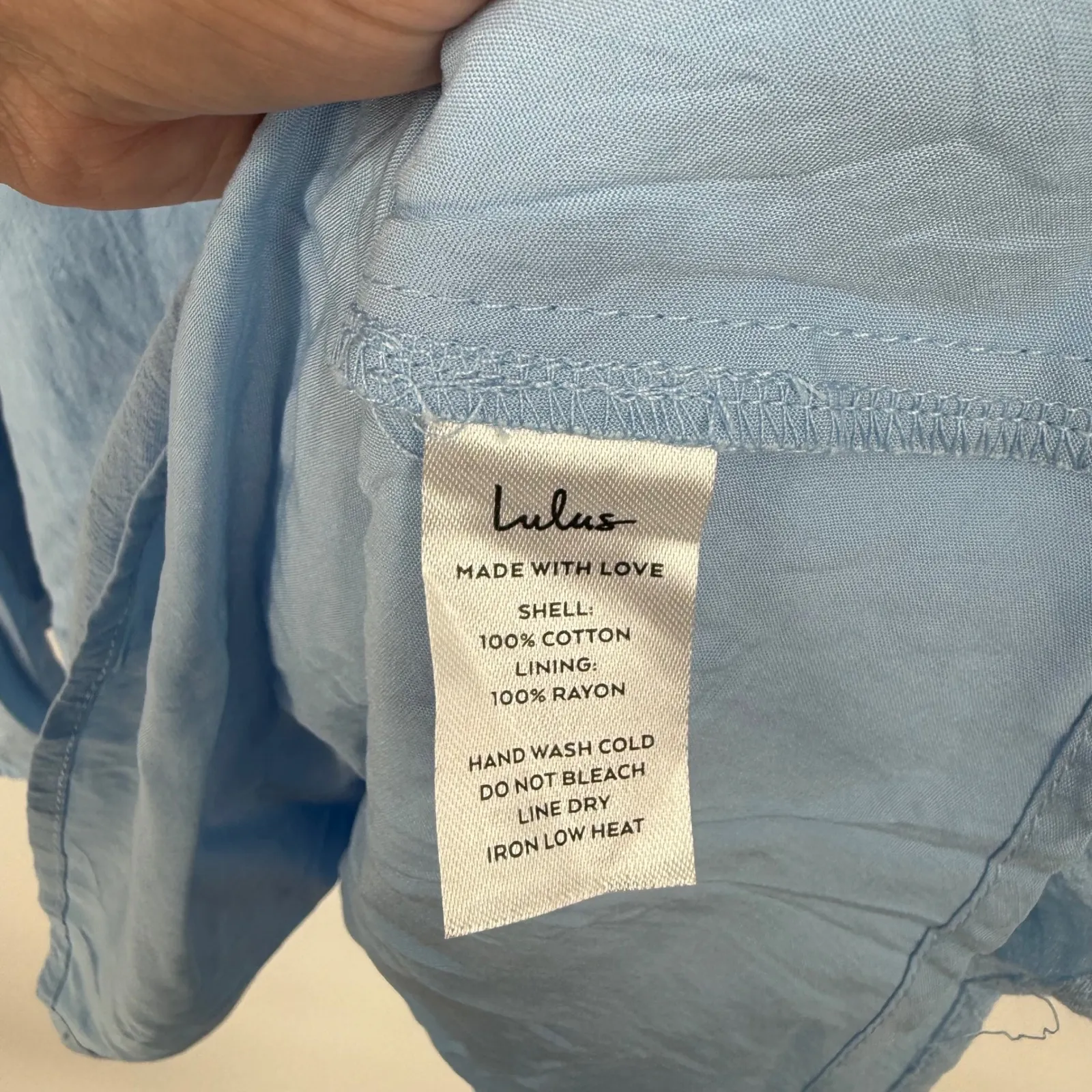 Lulus Dreaming Of Paris Blue Puff Sleeve Mini Dress With Pockets Size M‎ - Image 5