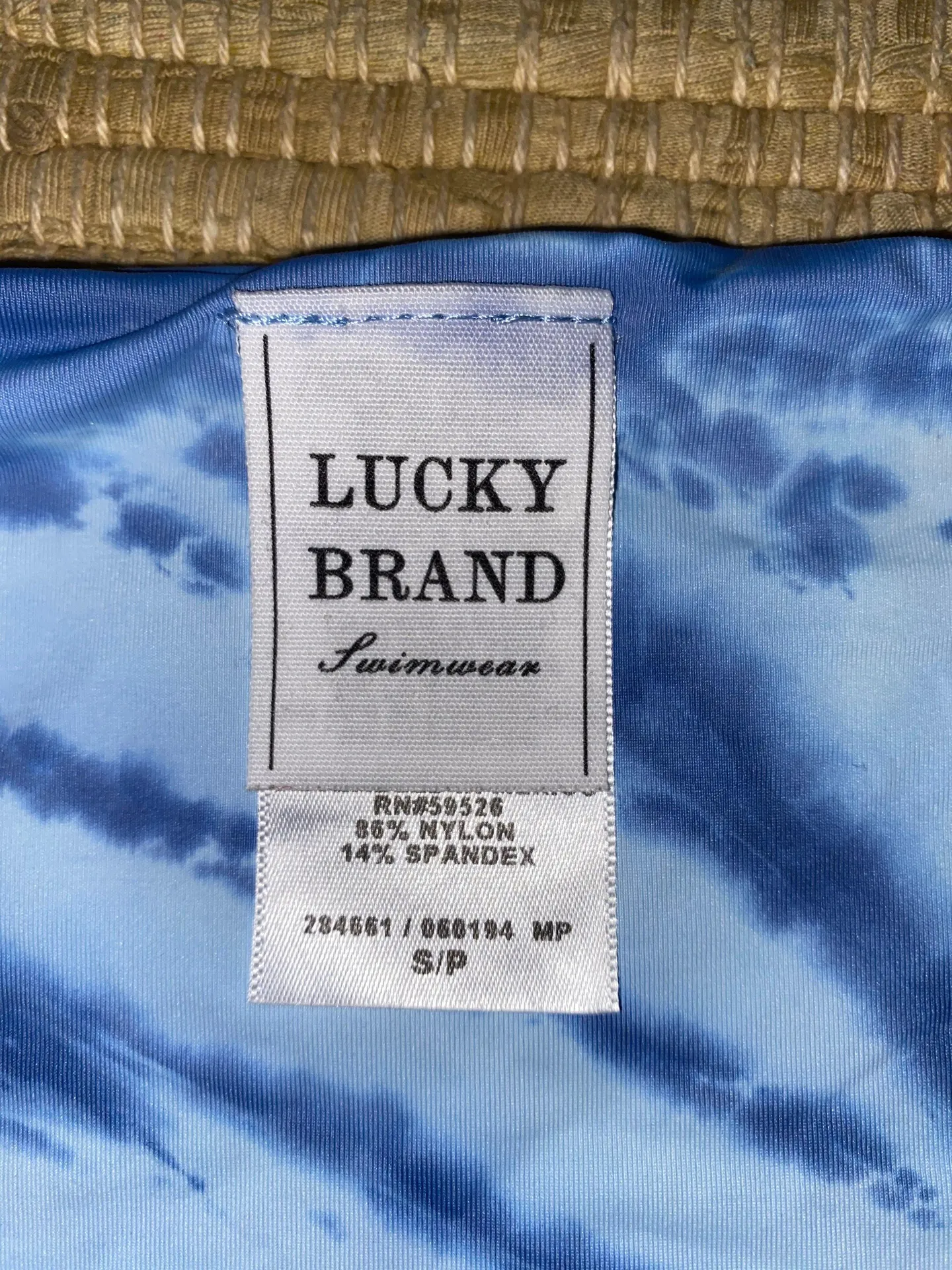 blue tie dye high waisted bikini bottoms - Image 3