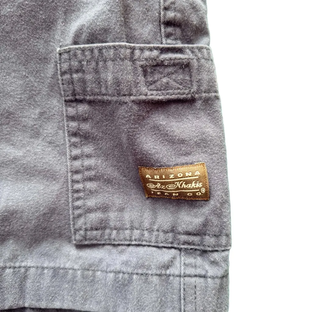 Arizona Jean Company Cargo Shorts Faded Navy Cuffed Size 7 Y2K Utility - Image 2