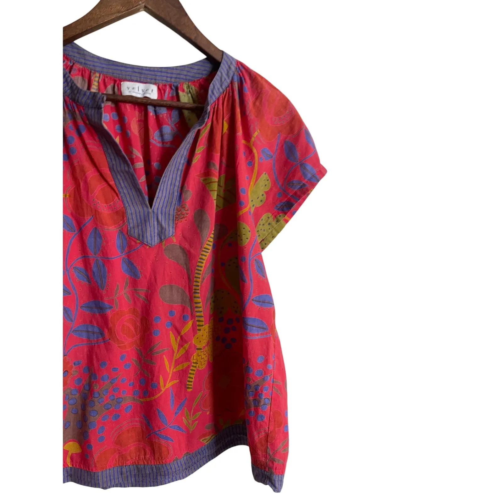 Velvet by Graham & Spencer Tullia Top in Red Womans Medium - Image 4