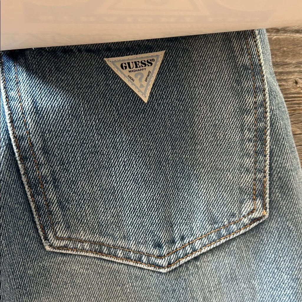 Madhappy X Guess The Boyfriend Jeans Collaboration in Light Wash Sz 26 NWT - Image 9
