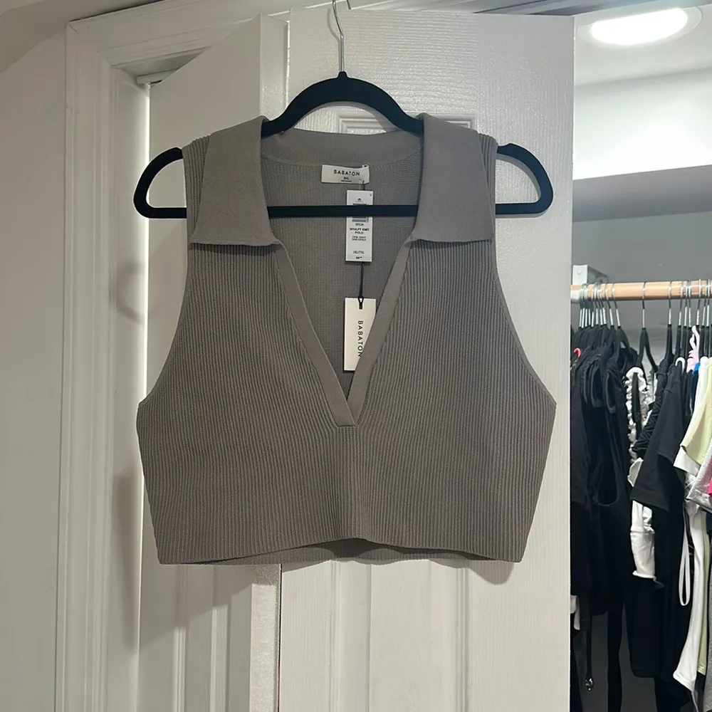 grey sculpt knit polo NWT - Image 2