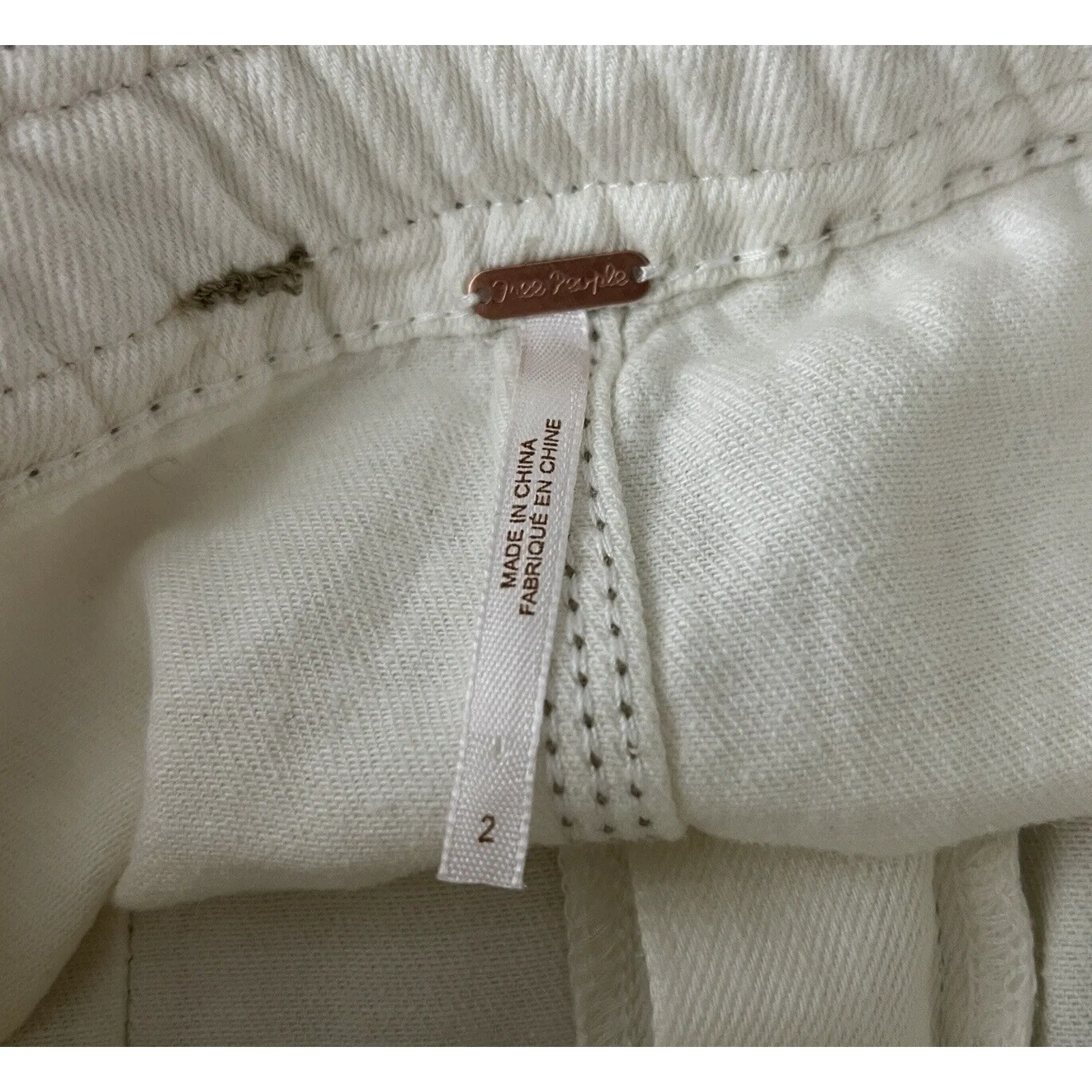 Free People Skirt Womens 2 White‎ Braided Baby Mini Skirt Neutral Minimalist - Image 5