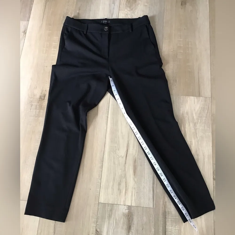 J Crew Women's Black Polyester Viscose Elastane Blend Dress Pants Size 12 NWT - Image 4