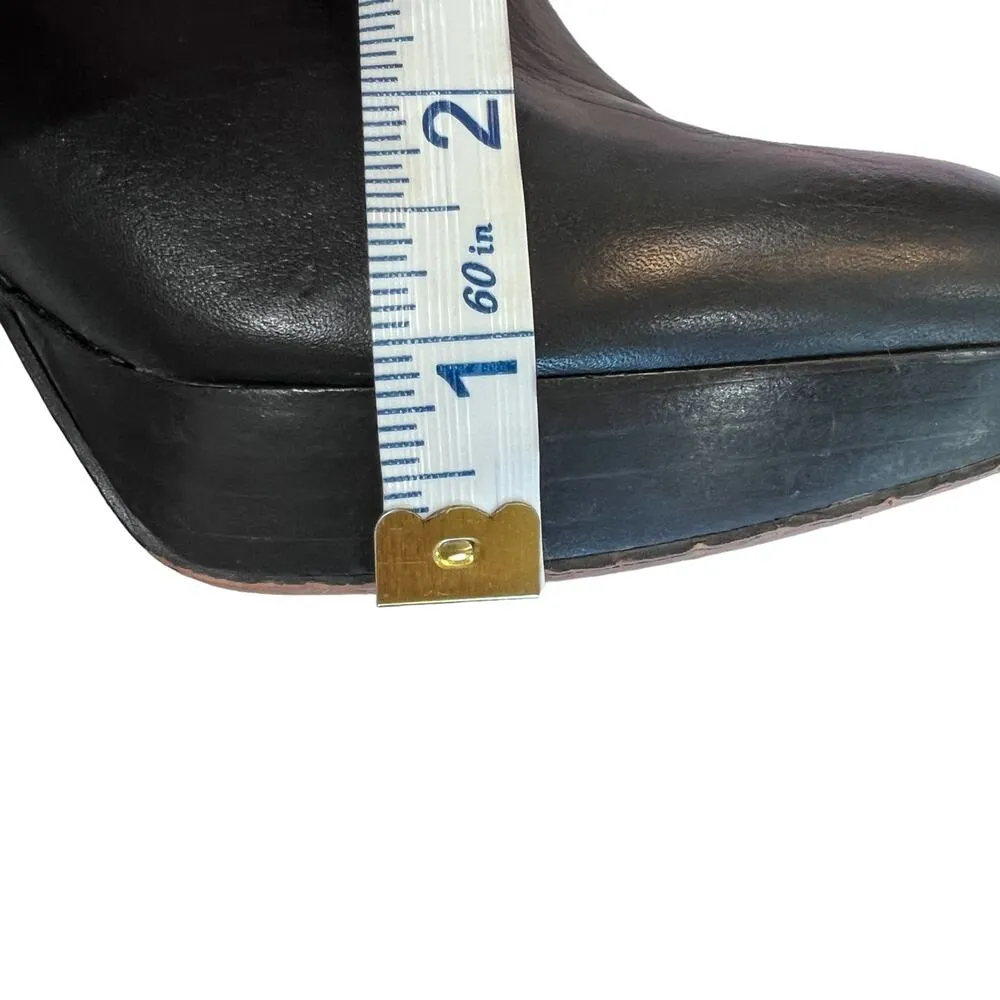 Vince Camuto Quilted Leather Black Platform Stiletto Booties Women 8.5 Bikercore - Image 9