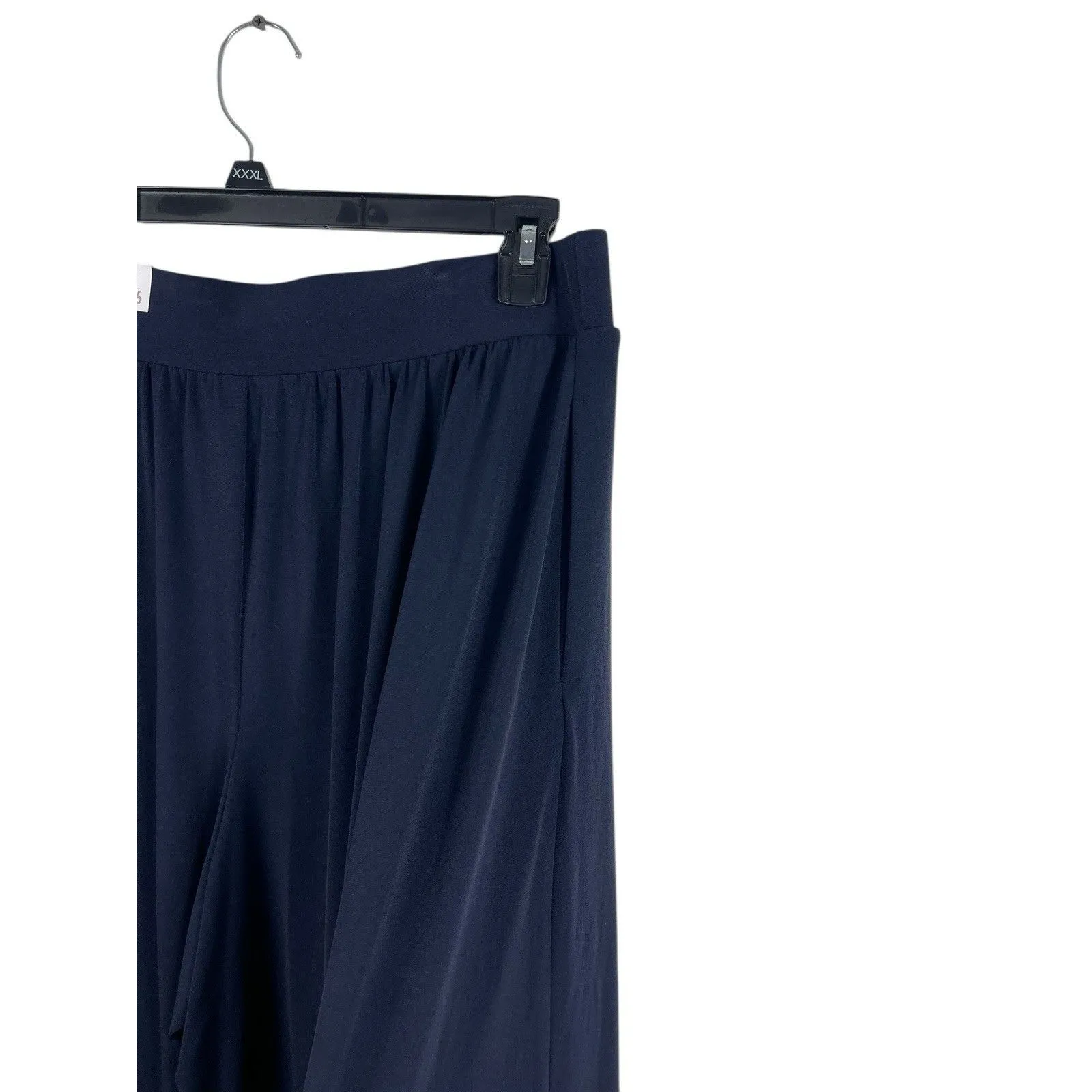 Lane Bryant Knit Kit Collection Wide Leg Pants Size 14/16 Navy Blue Flex NWT - Image 4