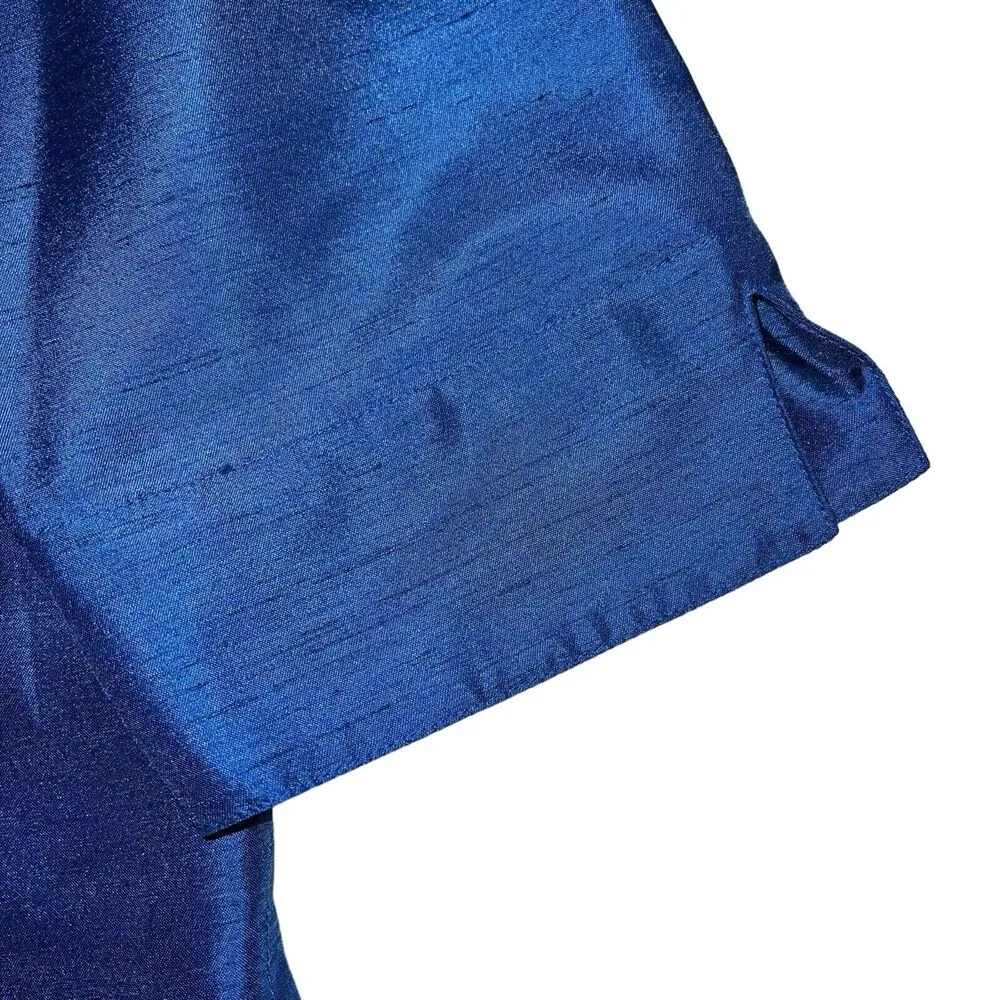 Vintage Da Rue Womens Shirt Jacket Button Down Blue Collared Size 16 - Image 2