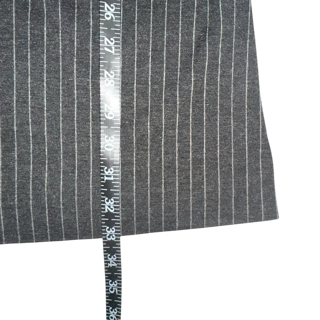 Theory Corset Tee Black Pinstripe Short Sleeve Fit and Flare Mini Dress 00 - Image 7