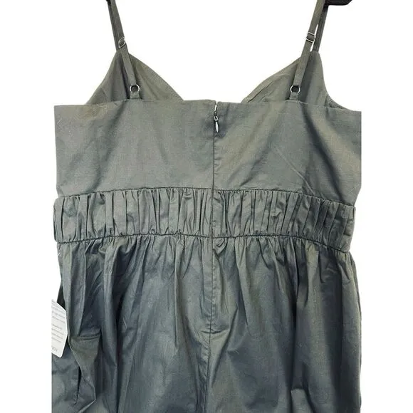 NWT Shirred Midi Dress Donna Morgan For Maggy‎ Shirring At The Waist Sz 12 Black - Image 10