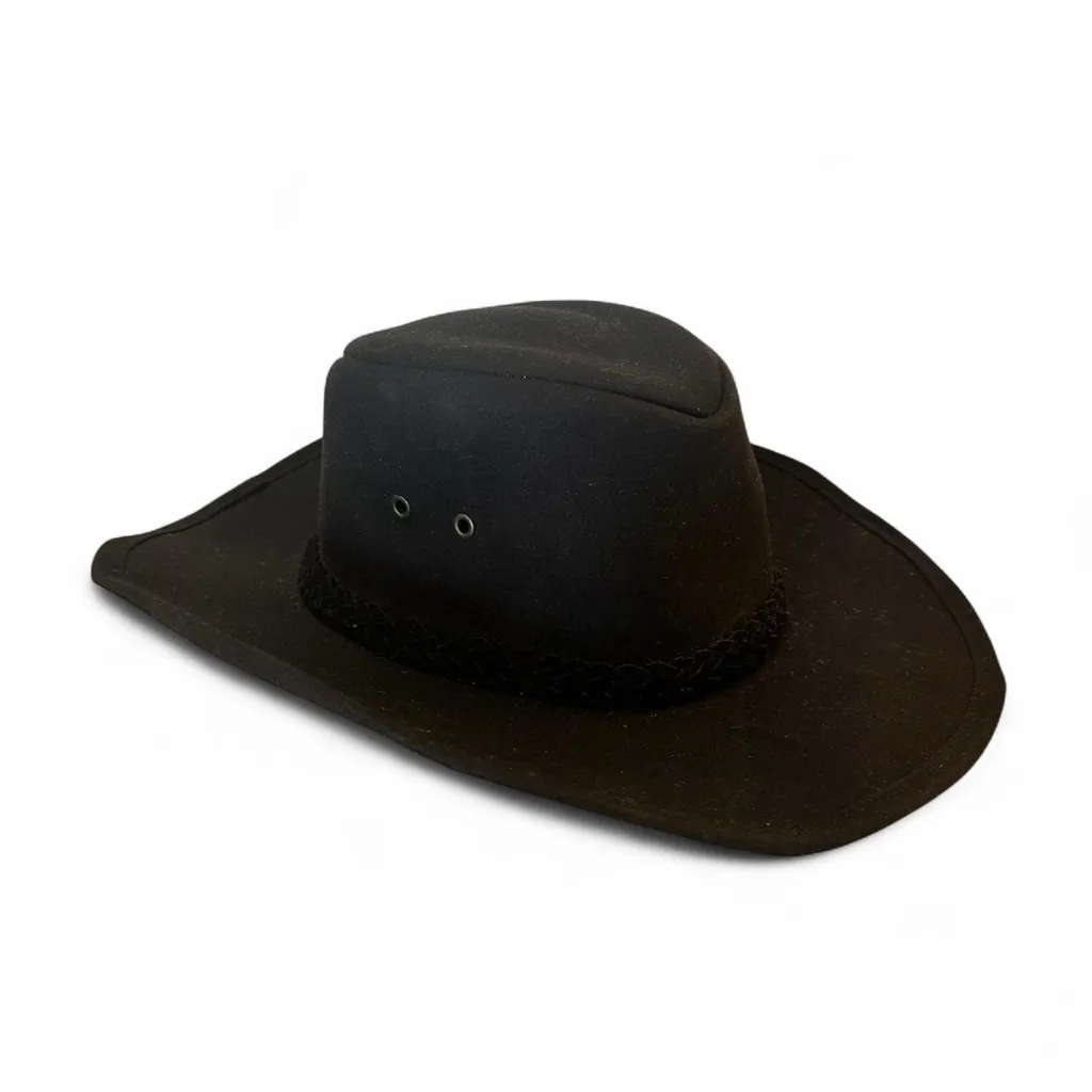 Statesman Down Under Saddle Supply Black Cowboy Hat – Braided Band - Image 2