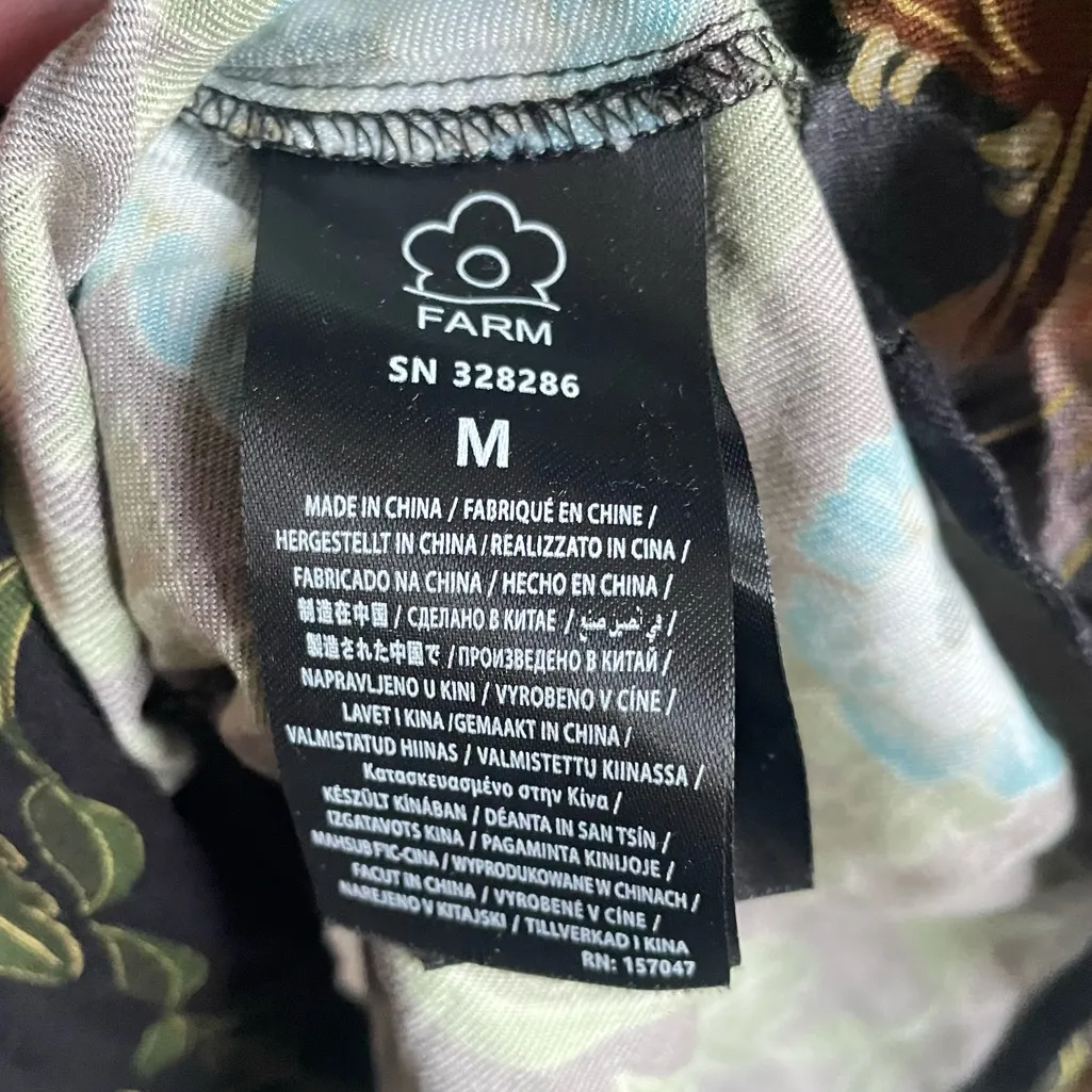 Farm Rio Winter Garden Mini Dress in Medium Anthropologie - Image 6