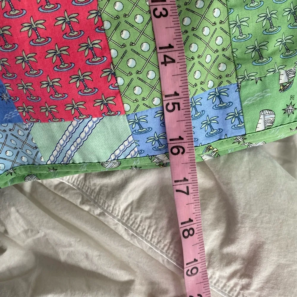 Vineyard Vines Green Patchwork Wrap Multicolor Golf Mini Skirt Women's Size 8 - Image 4