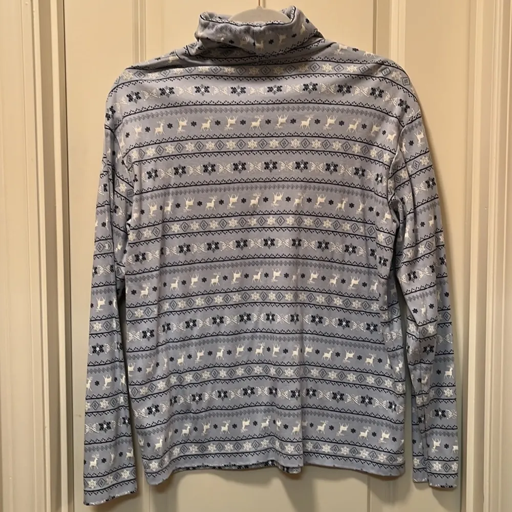 Northcrest reindeer snowflake print turtleneck Size medium - Image 6