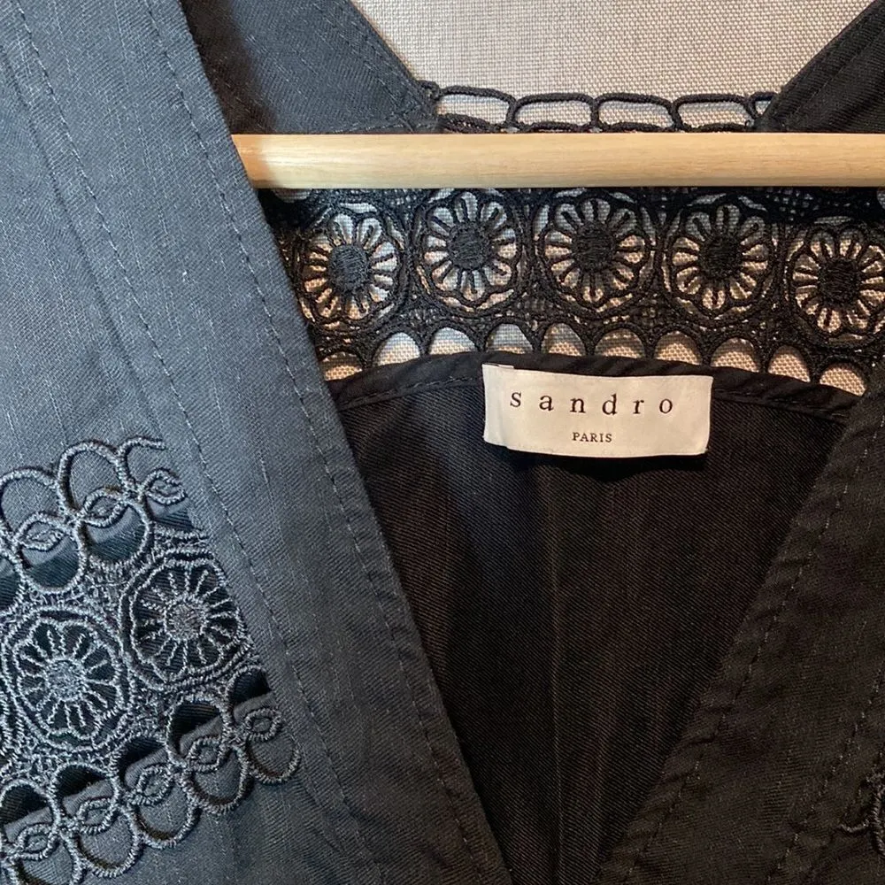 Sandro Nyane linen romper - Image 3