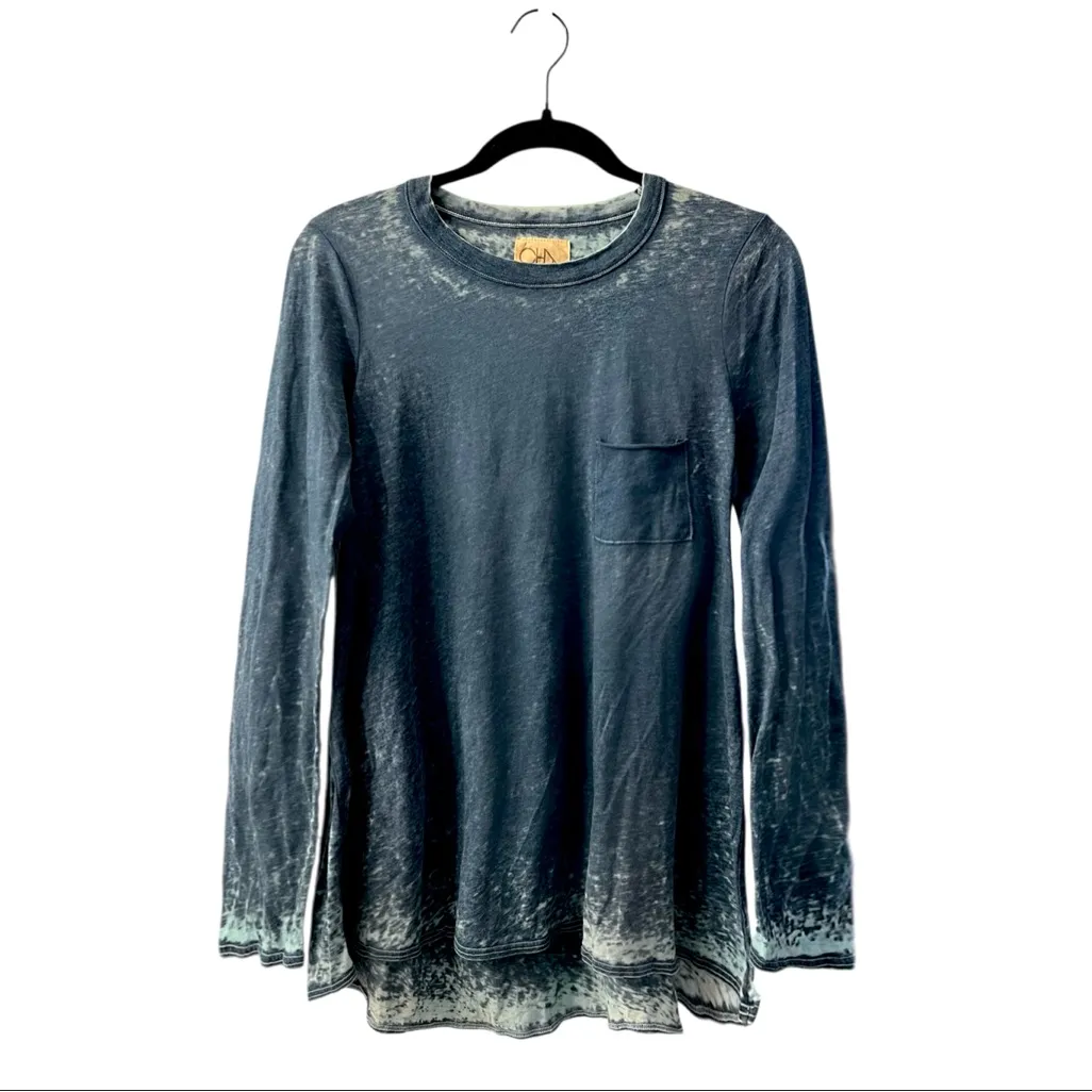 NWOT Revolve x Chaser Crew Neck Long Sleeve Burnout Tee - Image 2