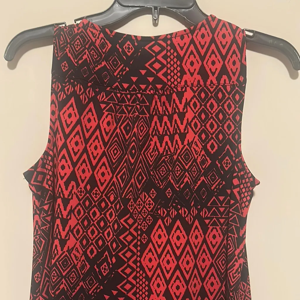 AGB Women's Sleeveless Top with Red and Black Pattern - Image 3