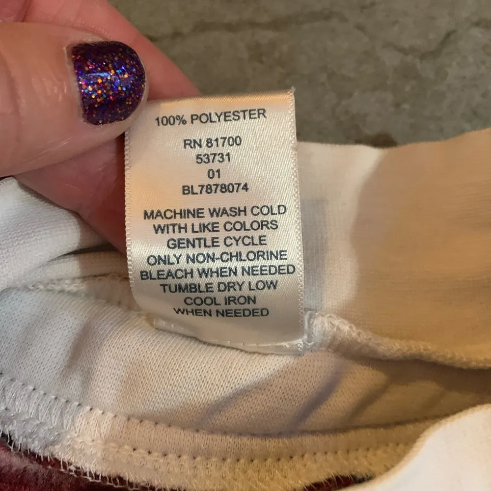 Blair Womens Vintage Fair Isle Aztec Turtleneck Fleece Top Shirt Multicolor M - Image 10