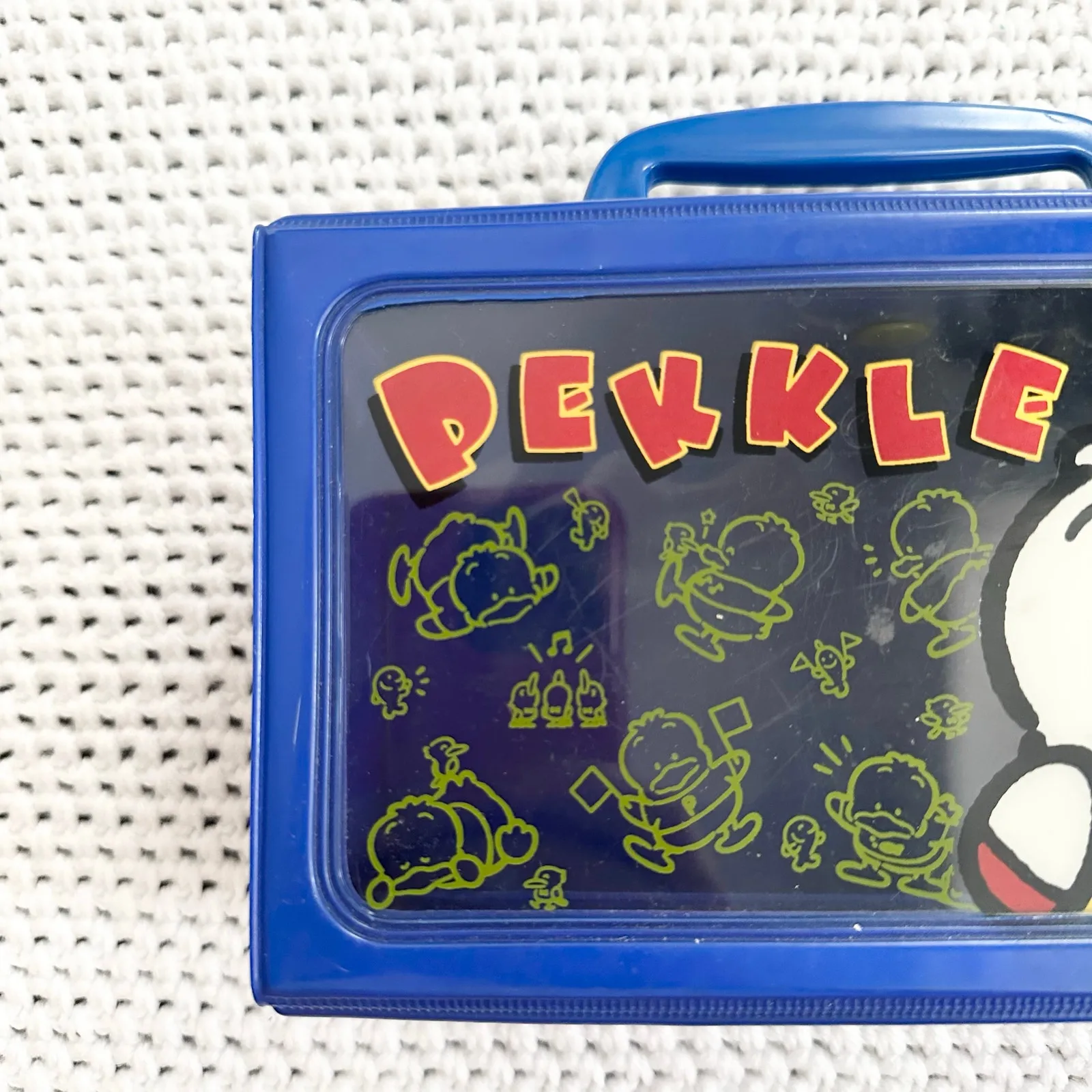 Pekkle Sanrio 95 Vintage Vinyl Window Case Handle Snap Closure Collapsible Blue - Image 10