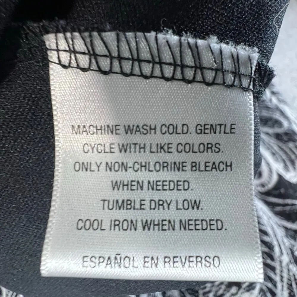 Style & Co Maxi Dress Womens S Black Paisley Tiered Boho Whimsygoth Dark Fairy - Image 13