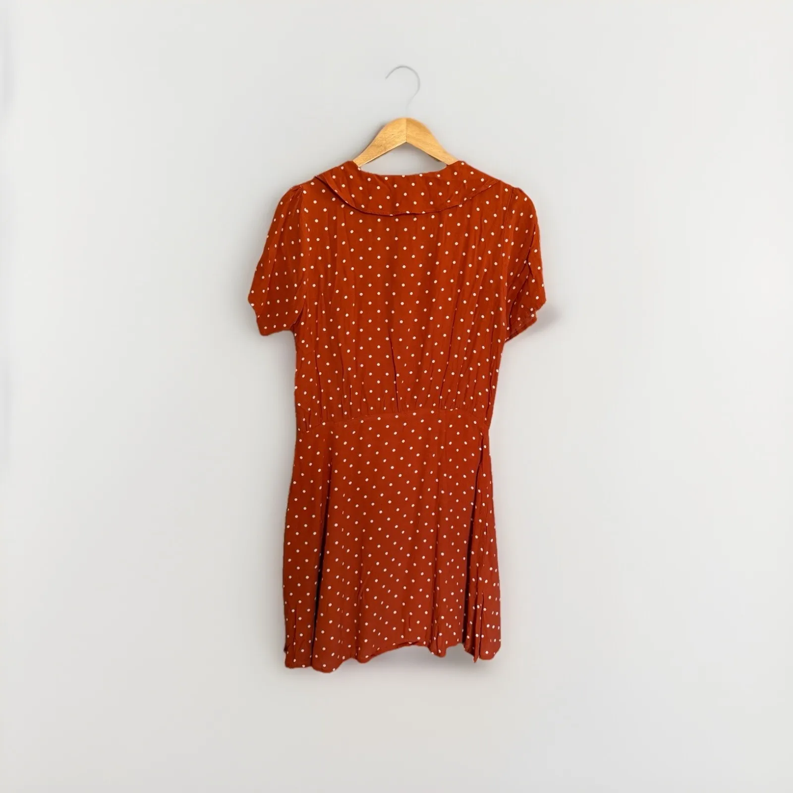 AUGUSTE The Label Size 6 Rust Lilly Day Classic Polka Dot Dress Orange - Image 3