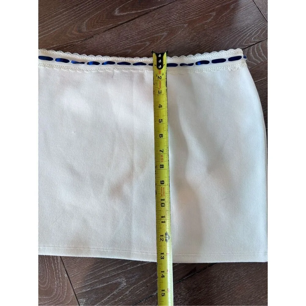 NWT White Fox Some You Win White Mini Skirt Size Medium - Image 7