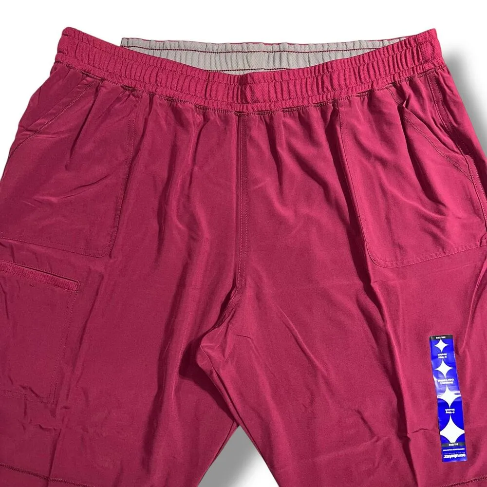 Scrubstar Unisex Scrubs Pants Yoga Waistband Jogger Style Burgundy Red Wine 3XL - Image 6