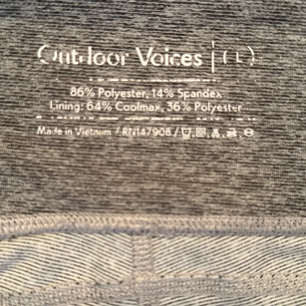OUTDOOR VOICES Dove Grey Ash 3/4 Leggings Women’s Size Large - Image 12