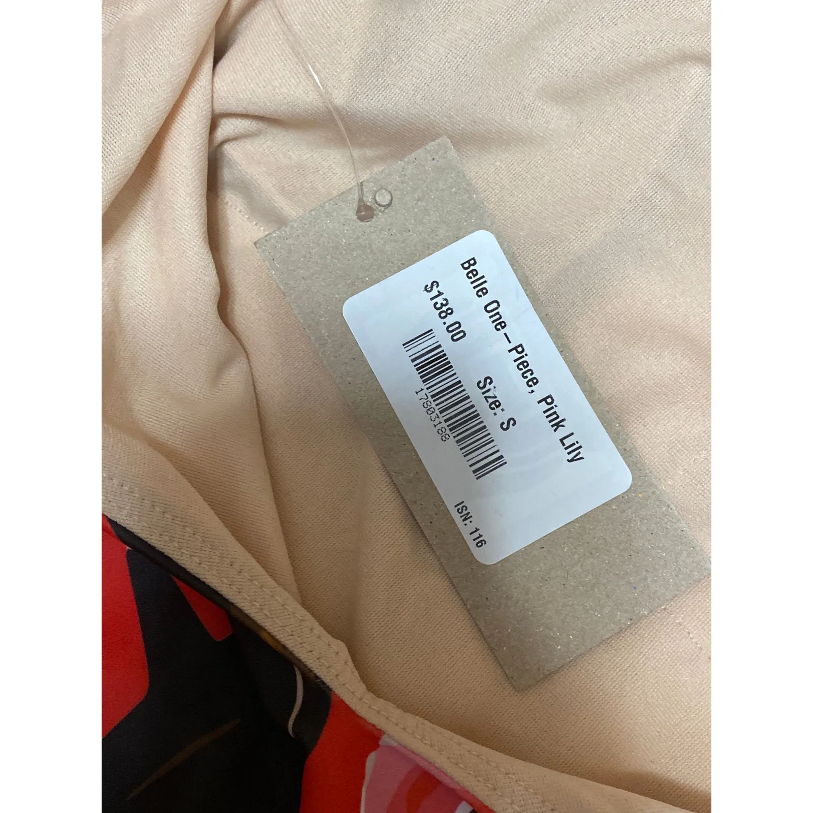 NEW Albion Belle Red Floral Tie Shoulder V Neck Sleeveless One Piece Swimwear S - Image 3