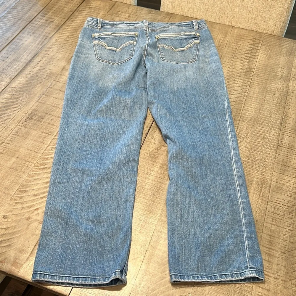 White House Black Market women’s  Straight Leg Crop Denim Jeans Sz 10 - Image 5