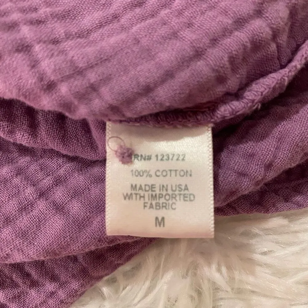 Xirena Scout Button Down Shirt in Purple Medium - Image 5