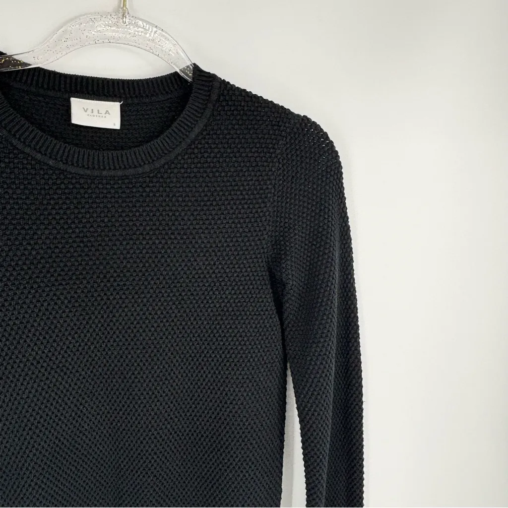 Vila Clothes Knit Sweater Black Size Small - Image 7