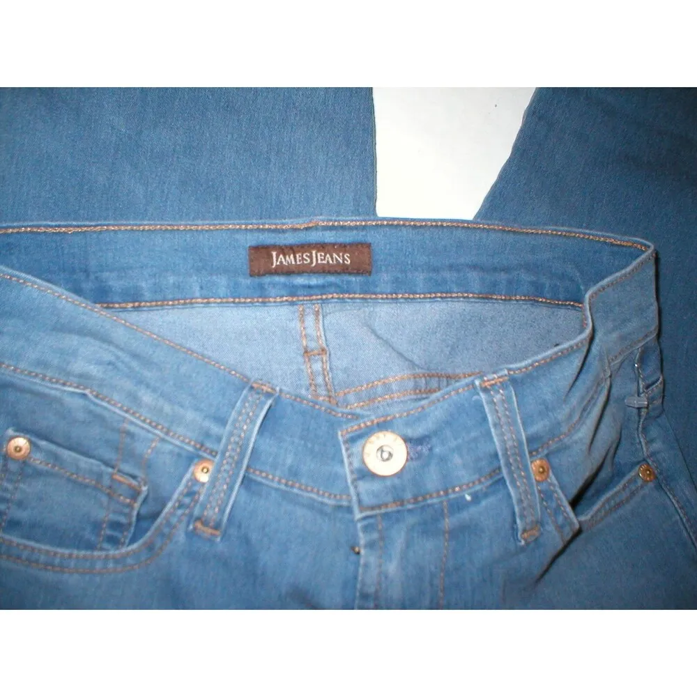 New Womens James Jeans Designer 27 Skinny Fiore Twiggy Legging USA NWT Blue - Image 7