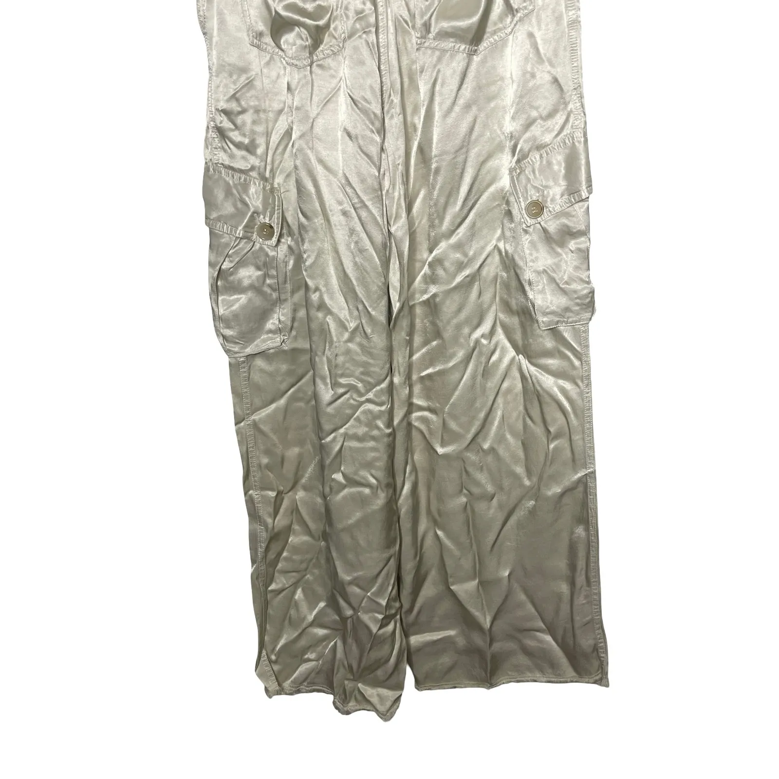 New Pharaoh Mason Cargo Pant in Vintage Satin in Oyster sz 1 US S - Image 3