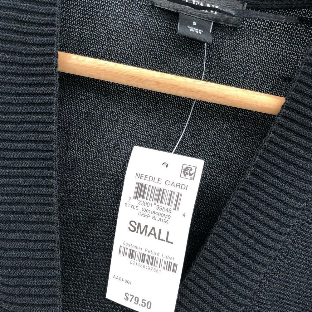 alfani button front cardigan deep black small‎ - Image 4